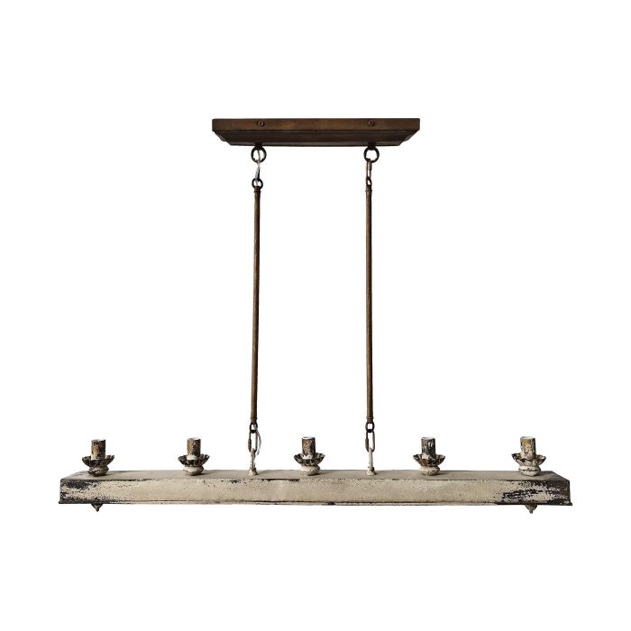 DKD Home Decor Lámpara de Techo Neoclásica 83 cm Alto x 111.5 cm Ancho x 12 cm Largo Fabricada en Abeto y Metal