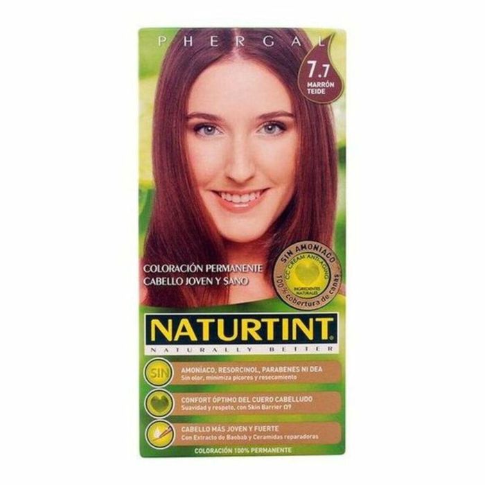 Naturtint #7.7 Marrón Teide Tinte de Pelo Permanente en Gel Sin Amoniaco con Quinoa para Cobertura Total de Canas y Brillo 170 ml Naturtint #7.7 Marrón Teide Tinte de Pelo Permanente en Gel Sin Amoniaco con Quinoa para Cobertura Total de Canas y Brillo 170 ml
