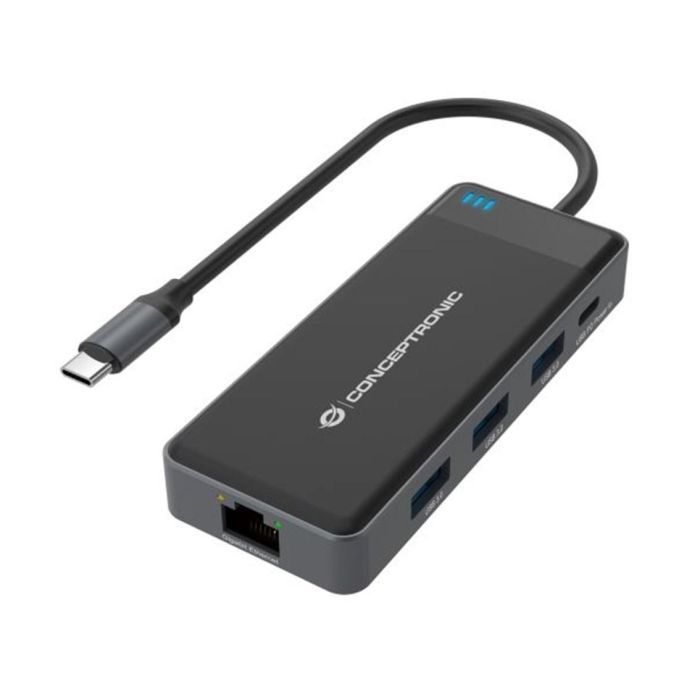 Conceptronic DONN14G Adaptador USB-C 7 en 1 a HDMI/USB-C PD/USB 3.0/GbE, 4K 30Hz, Compatible con Windows/Mac/Chrome OS 0 Conceptronic DONN14G Adaptador USB-C 7 en 1 a HDMI/USB-C PD/USB 3.0/GbE, 4K 30Hz, Compatible con Windows/Mac/Chrome OS 0