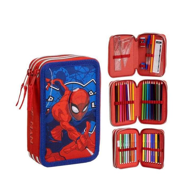 Plumier con accesorios giotto spiderman 12.5 x 6.5 x 19.5 cm 1 Plumier con accesorios giotto spiderman 12.5 x 6.5 x 19.5 cm 1