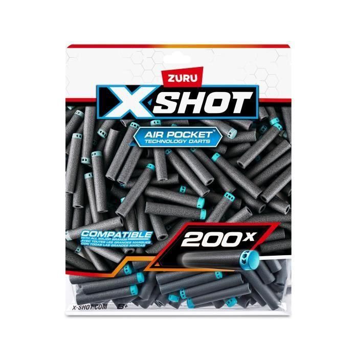 Recambios de dardos - ZURU - X-SHOT Excel Pack 200 - Tecnología Air Pocket - Compatibilidad universal - Paquete práctico 1 Recambios de dardos - ZURU - X-SHOT Excel Pack 200 - Tecnología Air Pocket - Compatibilidad universal - Paquete práctico 1
