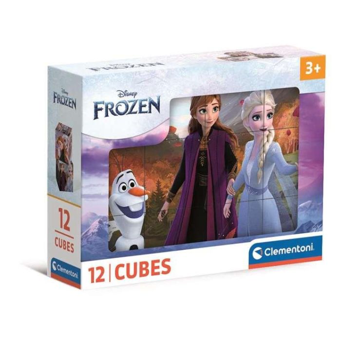 Clementoni Puzzle infantil Frozen 4 de 12 cubos, 12,7x16,7x4,5 cm, para +3 años Clementoni Puzzle infantil Frozen 4 de 12 cubos, 12,7x16,7x4,5 cm, para +3 años
