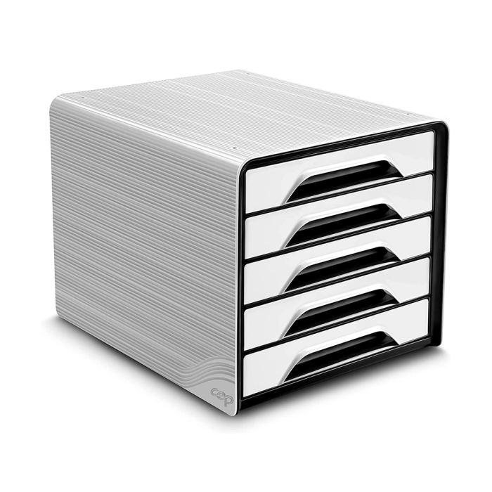 Cep Fichero Cajones Sobremesa 5 Cajones Blanco/Negro 360x288x270 mm 1