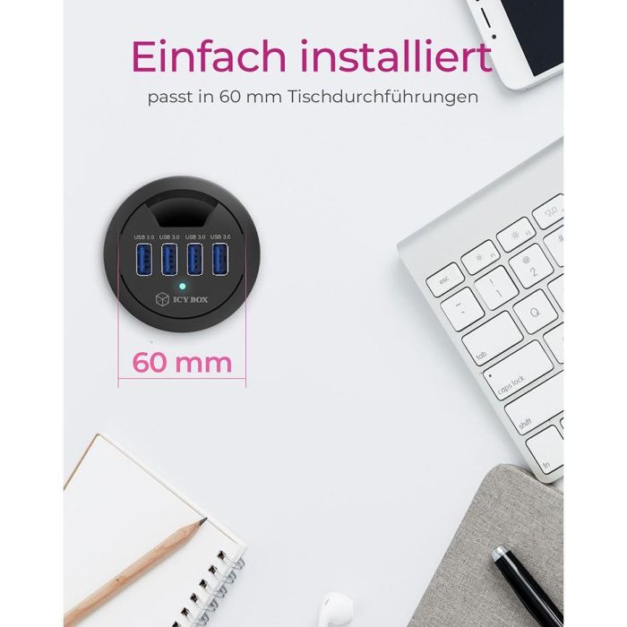 HUB Tisch-Hub 4x USB 3.0 Type-A ICY BOX 6