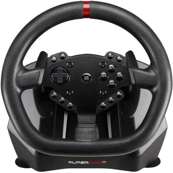 Subsonic GS950-X Volante de Carreras 900° con Palanca de Cambios Manual, 3 Pedales y Levas 3