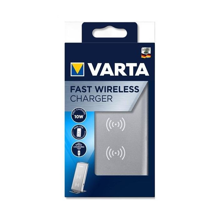 Varta Power Bank Inalámbrico 2000 mAh con Carga Rápida 10W, Tecnología de Doble Bobina, Incluye Cable Micro USB Varta Power Bank Inalámbrico 2000 mAh con Carga Rápida 10W, Tecnología de Doble Bobina, Incluye Cable Micro USB