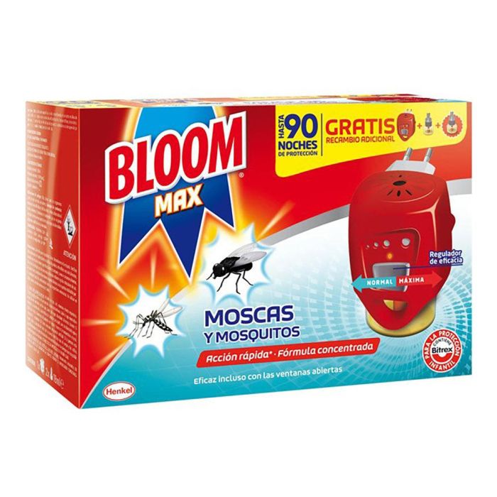 Bloom Insect Max Eléctrico Aparato + 2 Recambios para Moscas y Mosquitos 0 Bloom Insect Max Eléctrico Aparato + 2 Recambios para Moscas y Mosquitos 0