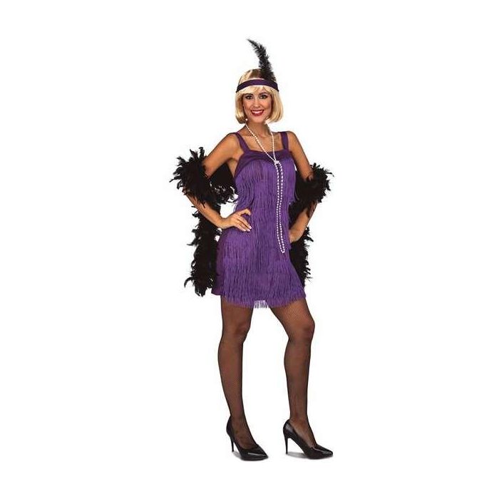 Disfraz adulto charlestón morado talla m-l Disfraz adulto charlestón morado talla m-l