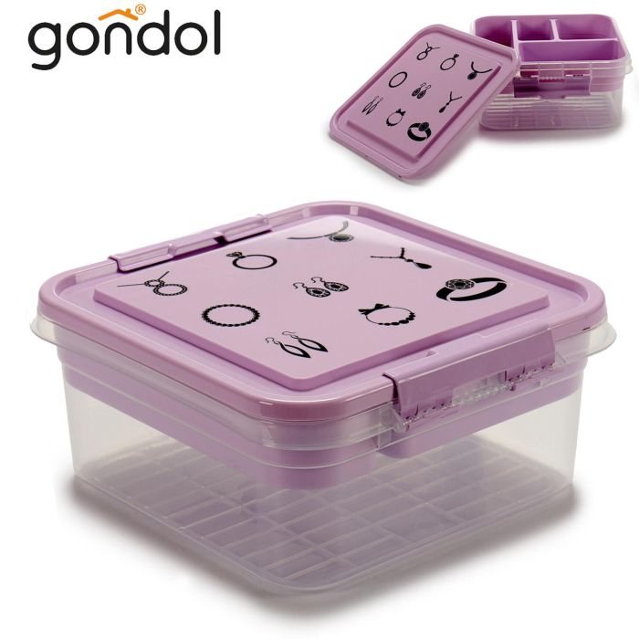 Caja De Joyas Plastico Con Cierre Gondol 24X11CM (12 Unidades) 1 Caja De Joyas Plastico Con Cierre Gondol 24X11CM (12 Unidades) 1