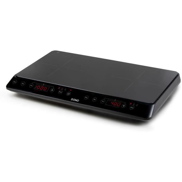 Domo DO338IP Placa de inducción 2 fuegos, 3500W, temporizador digital, 10 niveles, superficie cerámica, seguridad infantil, 56x34x7 cm 2