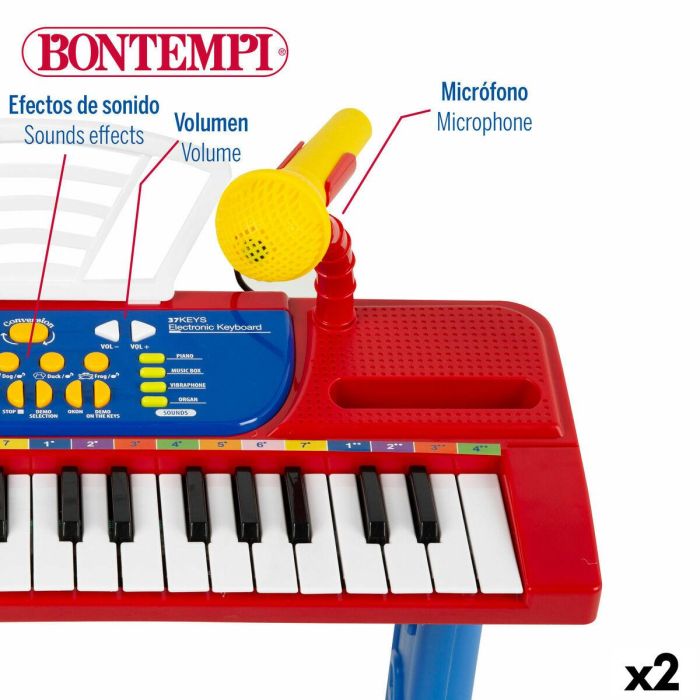 Teclado 37 Teclas Bontempi 43 x 56 x 23 cm (2 Unidades) 17 Teclado 37 Teclas Bontempi 43 x 56 x 23 cm (2 Unidades) 17