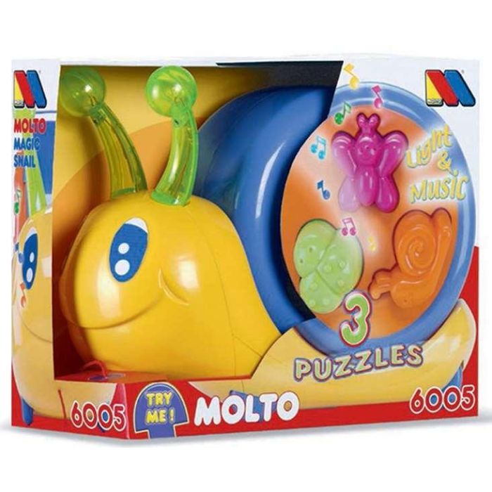 Arrastre caracol encajable con musica 26cm. Arrastre caracol encajable con musica 26cm.