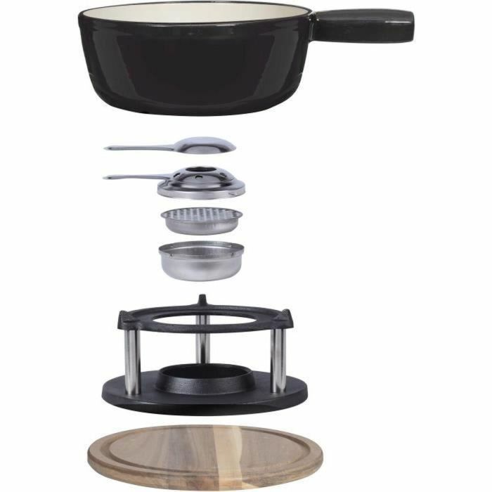 Livoo MEN426N Juego de Fondue Tradicional 2.6L para 6 Personas en Hierro Fundido Esmaltado 4
