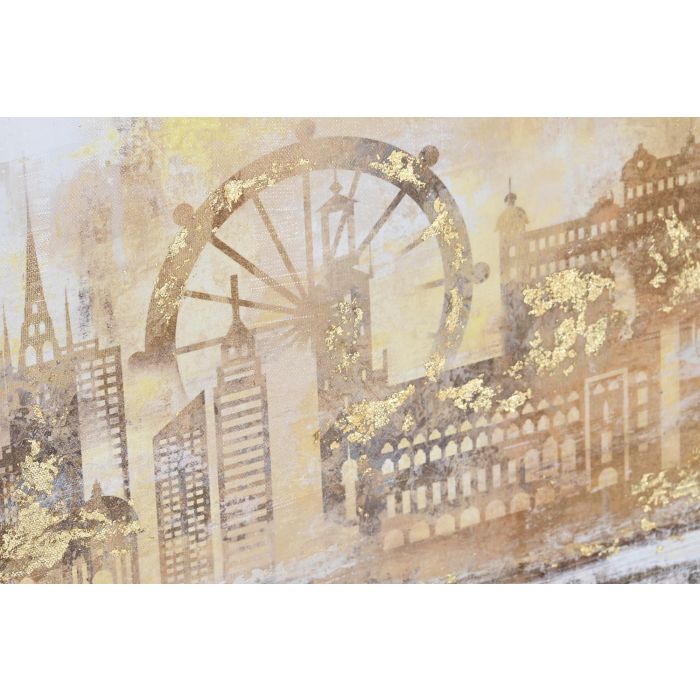 DKD Home Decor Cuadro Beige Dorado Lienzo PS New York 60 x 80 x 3.5 cm (2 Unidades) 2 DKD Home Decor Cuadro Beige Dorado Lienzo PS New York 60 x 80 x 3.5 cm (2 Unidades) 2