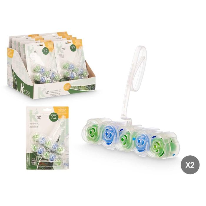 Arte Regal Set de 2 Bolas para WC de Pino, 50 g, Plástico, Verde, 13.7x20.5x4 cm (24 Unidades)