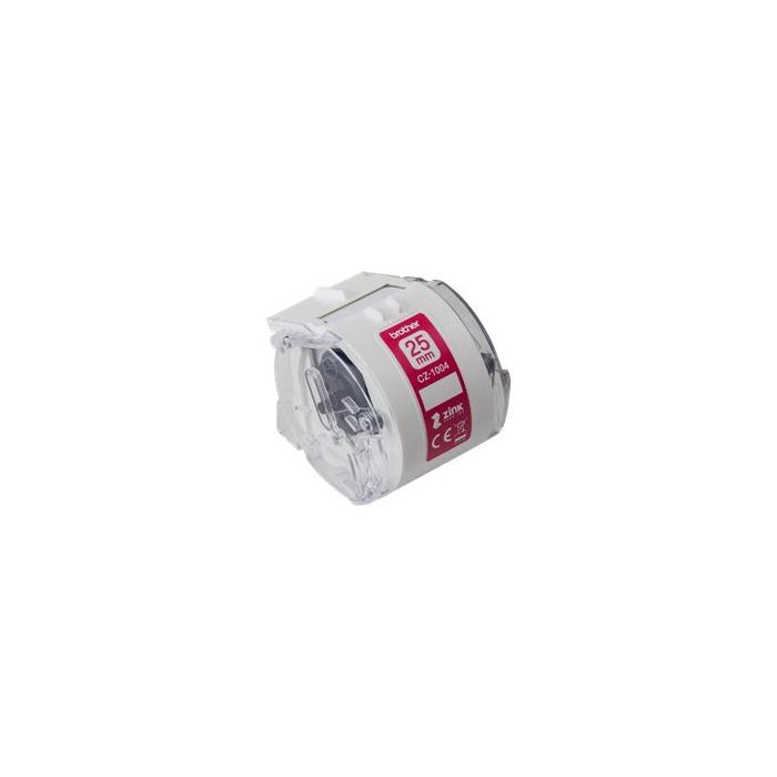 Brother VC500W Rollo de Cinta Adhesiva Zero Ink para Etiquetadora, 2,5 cm x 5 m
