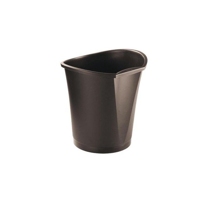 Papelera Esselte Basko 18 Litros Negro 12 unidades