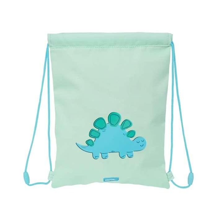 Bolsa Mochila con Cuerdas Safta Dino Verde 26 x 34 x 1 cm