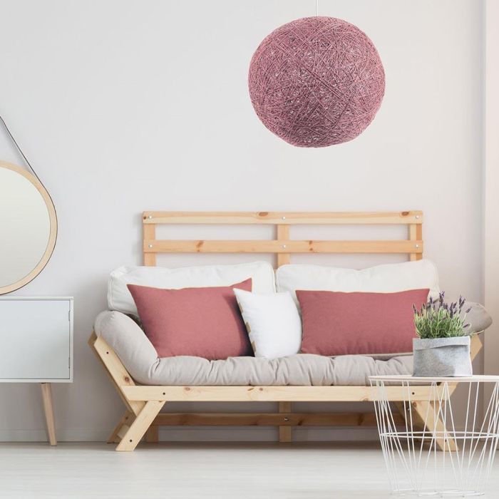 Home Deco Factory Pantalla Deco Rosa 30 cm 4