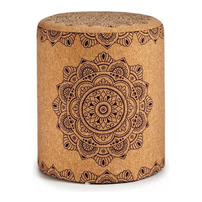 Puff Mandala Marrón MDF Corcho (34 x 39 x 34 cm) Puff Mandala Marrón MDF Corcho (34 x 39 x 34 cm)