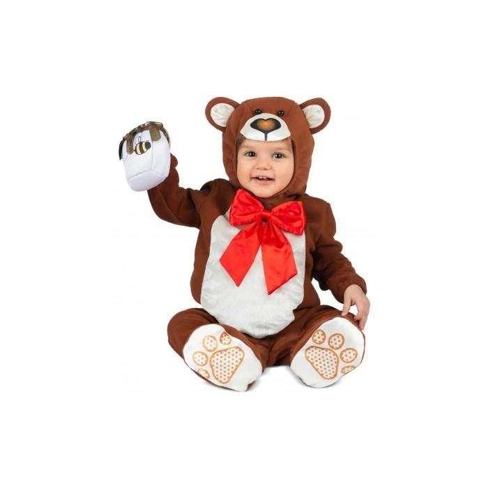 Disfraz osito de peluche gorro, lazo, body, tarrito de miel de peluche y patucos talla 12-24 m 1 Disfraz osito de peluche gorro, lazo, body, tarrito de miel de peluche y patucos talla 12-24 m 1