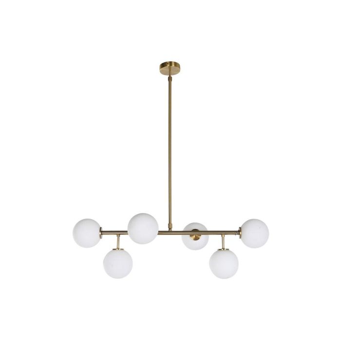 Lámpara de Techo DKD Home Decor 83 x 36 x 36 cm Cristal Dorado Metal Blanco 2 Lámpara de Techo DKD Home Decor 83 x 36 x 36 cm Cristal Dorado Metal Blanco 2