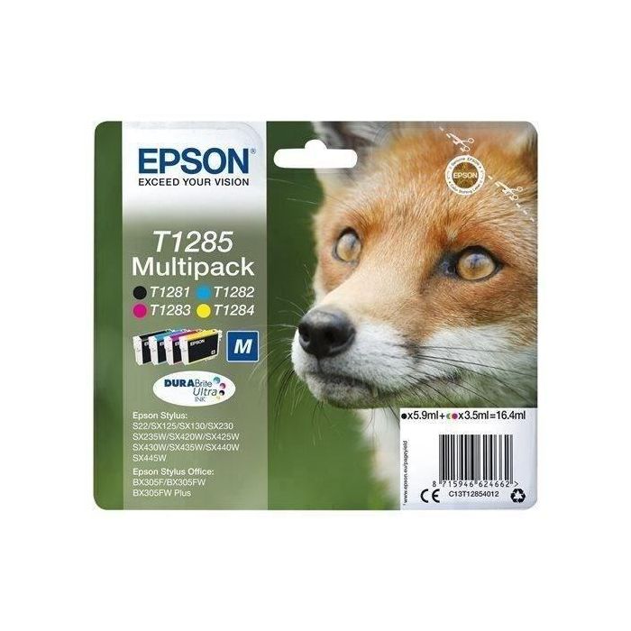 Ink-Jet Epson S22 Sx125-130-420 W-425 W Office Bx305 1285 Multipack 4 Colores