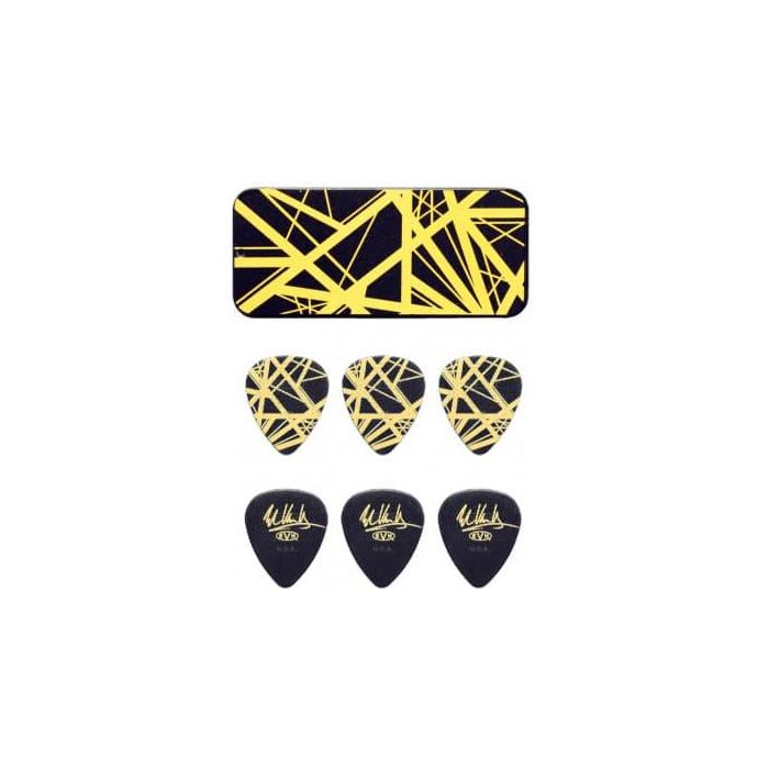Dunlop Bote de 6 Unidades Black/Yellow 0,60mm