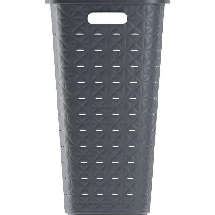 Curver CUR1738847124604 Cesta para la ropa sucia Softex 56L, 70% reciclado, 59 x 43 x 34 cm, Gris