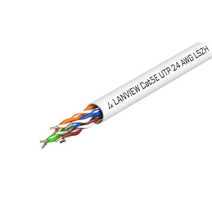 Lanview Cable de Red Cat5e U-UTP 305m LSZH Blanco para Ethernet, Datos y Multimedia (4 Pares AWG24) 0 Lanview Cable de Red Cat5e U-UTP 305m LSZH Blanco para Ethernet, Datos y Multimedia (4 Pares AWG24) 0