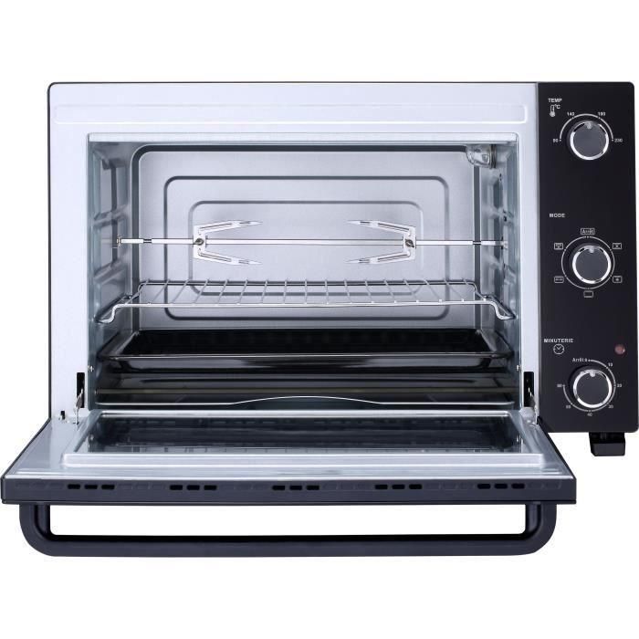 CONTINENTAL EDISON CEMF46B3 - Mini horno eléctrico 46L negro - 1800W - Asador, Circulación natural 2