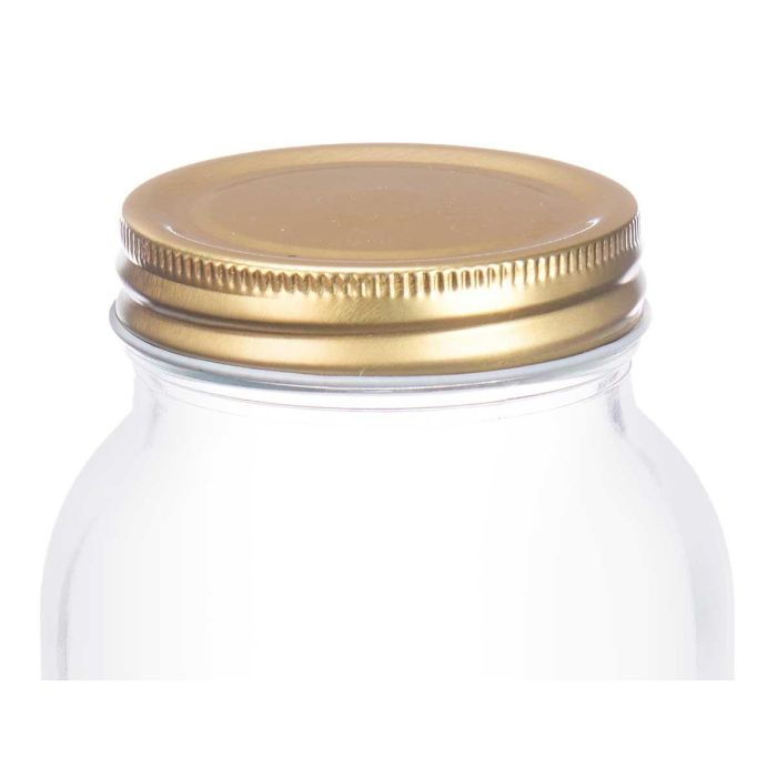 Tarro de Conserva Vivalto 950 ml - Vidrio Transparente y Oro - 9x18x9 cm (12 Unidades) 3