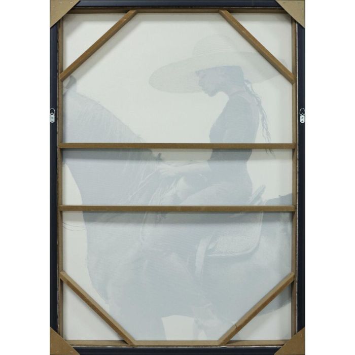 DKD Home Decor Cuadro Colonial Negro Beige Caballo Chica 123x83 cm Velvet y Ps (2 Unidades) 1