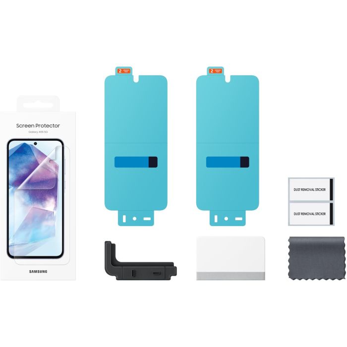 Samsung Protector de Pantalla para Galaxy A55 5G Transparente Resistente a Rayones y Anti-huellas, Aplicación Sin Burbujas 1