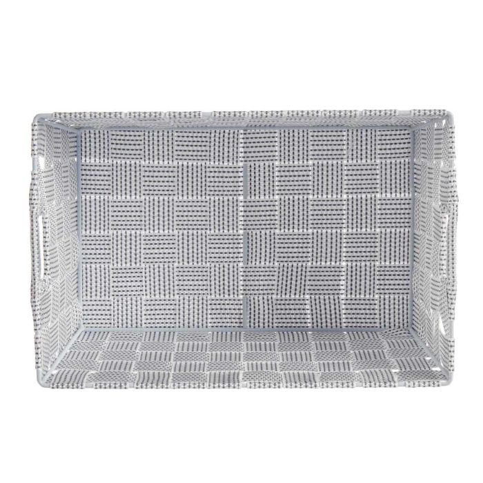 Kipit Cesta Tela Cónica Rectangular con Asas Mediana Blanca 30 cm x 14 cm x 20 cm (Set de 18) 3