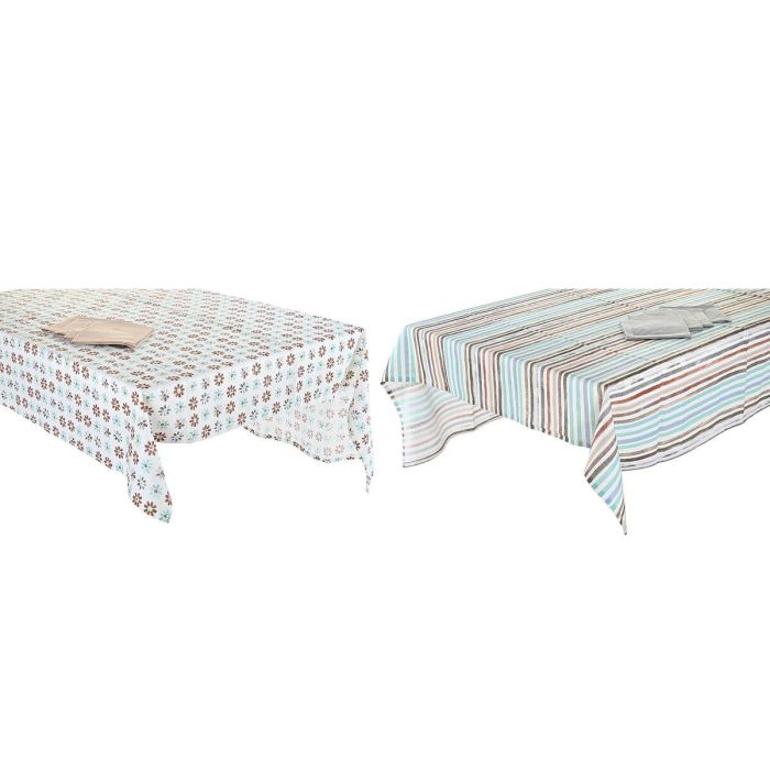 Mantel Urban DKD Home Decor Azul Celeste Gris 250 x 0.5 x 150 cm Set de 9 (2 Unidades) 2 Mantel Urban DKD Home Decor Azul Celeste Gris 250 x 0.5 x 150 cm Set de 9 (2 Unidades) 2