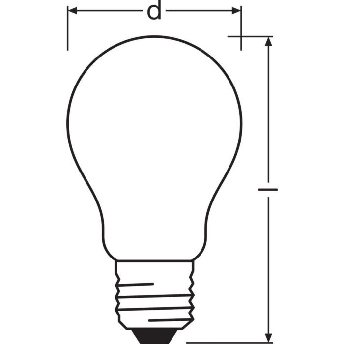 [LVE-4099854067433] Ledvance/Osram Bombilla LED "Classic" E27 4,8W 470Lm 2700K 320º IP20 Regulable - Blanco Muy Cálido 1