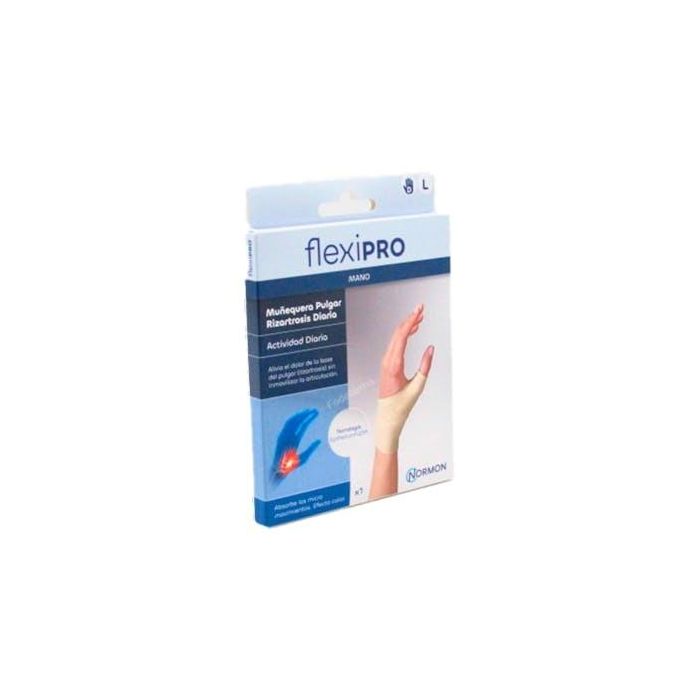 FLEXIPRO Muñequera Pulgar Rizartrosis Diaria Talla L Derecha 17-19 Cm Beige