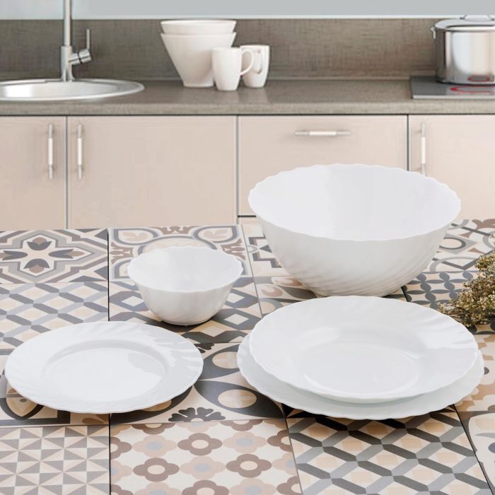 Luminarc Trianon Bol Opal Blanco 12 cm Vidrio Templado Extra Resistente Apto Microondas Lavavajillas 1