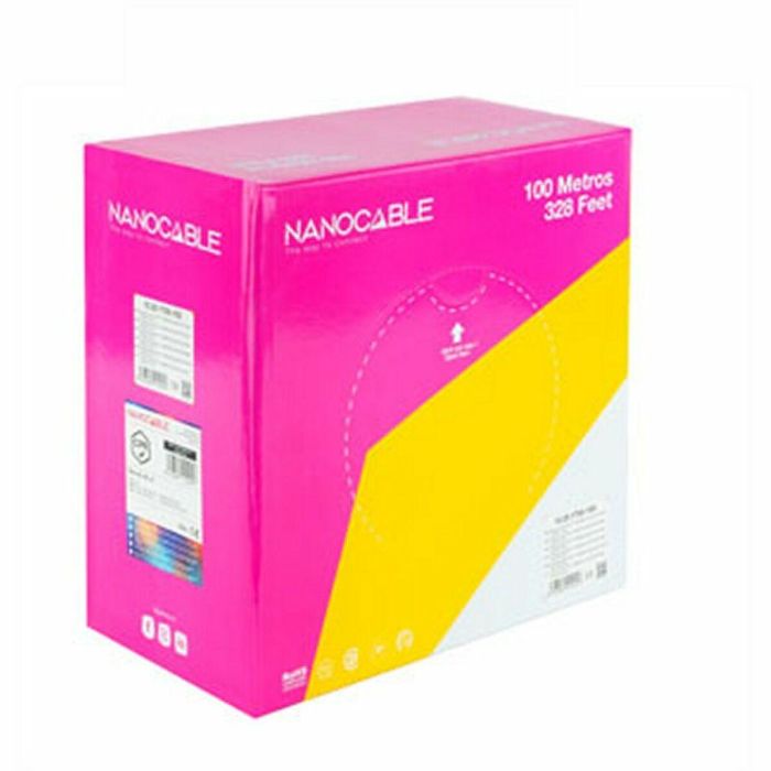 Nanocable Bobina Cable Red CAT7 LSZH SFTP PIMF AWG23 100M, Naranja, Compatible con 10GBase-T, PoE, PoE+, Cumple Normativas CPR 2