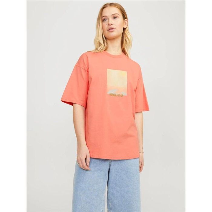 Camiseta de Manga Corta Mujer Jack & Jones Jxpaige Naranja 5 Camiseta de Manga Corta Mujer Jack & Jones Jxpaige Naranja 5