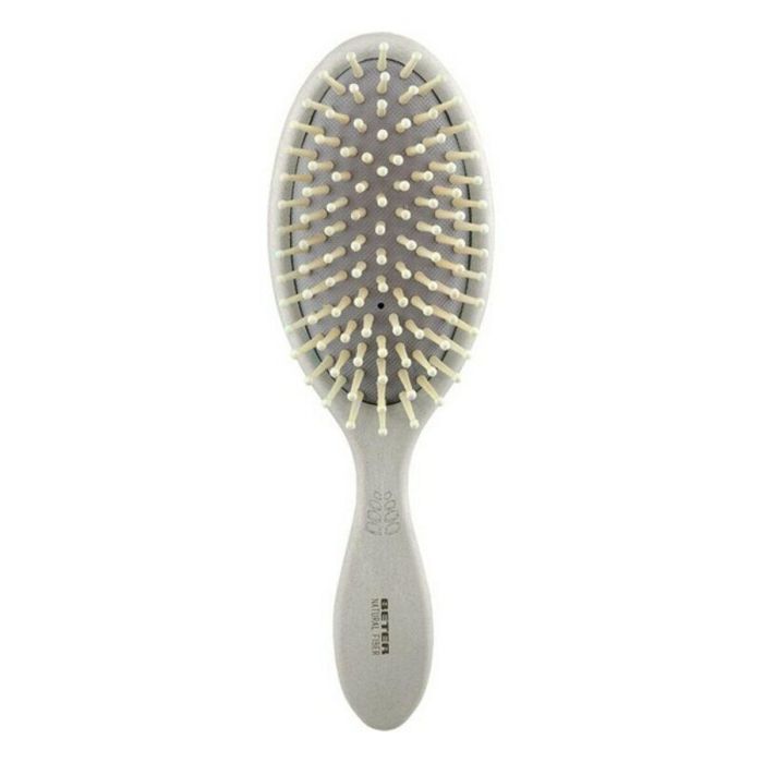 Beter Cepillo Neumático de Púas de Madera Fibra Natural, 100% Biodegradable, para Desenredar y Masajear Cabello, Beige 1 unidad