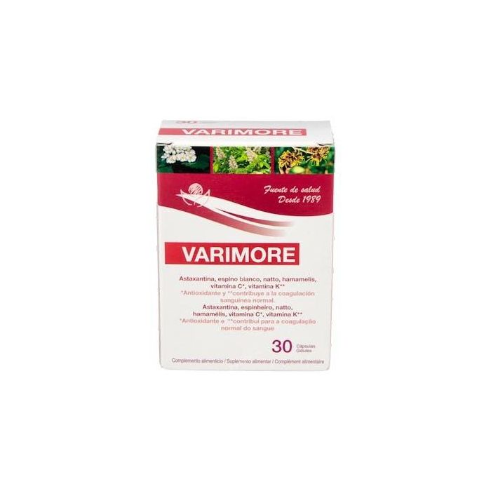 Nattoven Varimore 30 Cápsulas con Vitamina C y K para protección celular y coagulación sanguínea