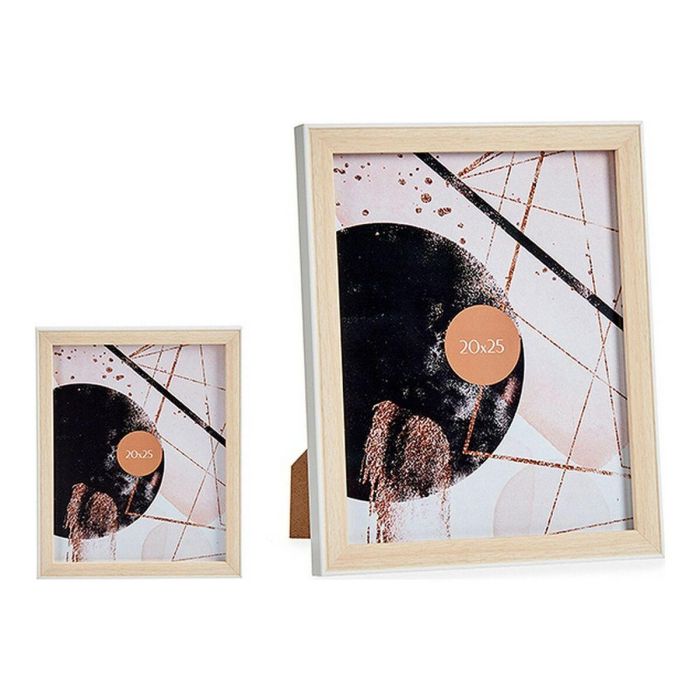 Marco de Fotos Gift Decor Blanco Marrón Madera Vidrio Polipropileno Plástico 1 Marco de Fotos Gift Decor Blanco Marrón Madera Vidrio Polipropileno Plástico 1
