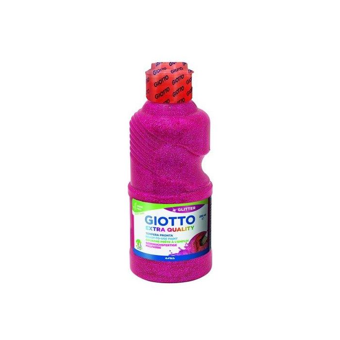 Tempera Giotto Liquida Glitter 250 Ml (Botella) Magenta