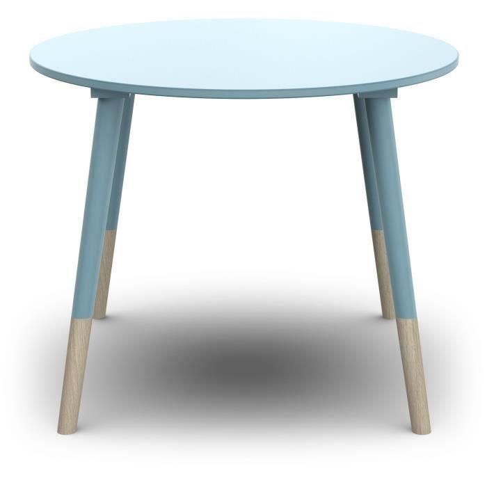 Conjunto de 1 mesa + 2 sillas FIRMIANA - Estilo escandinavo - colores: azul tormenta y madera natural - DEMEYERE 3 Conjunto de 1 mesa + 2 sillas FIRMIANA - Estilo escandinavo - colores: azul tormenta y madera natural - DEMEYERE 3