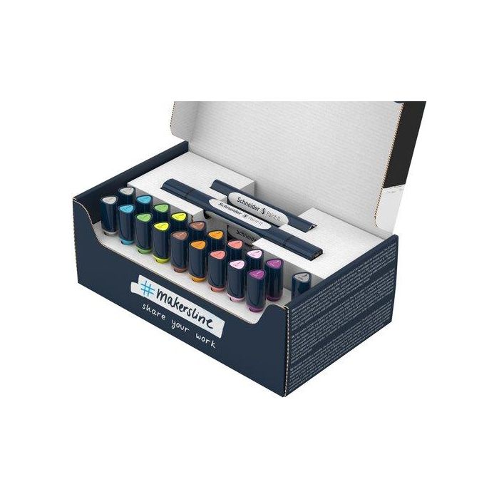 Rotulador Fibra Schneider Twinmarker Paint-It 040 Surt. Caja De 27 Piezas