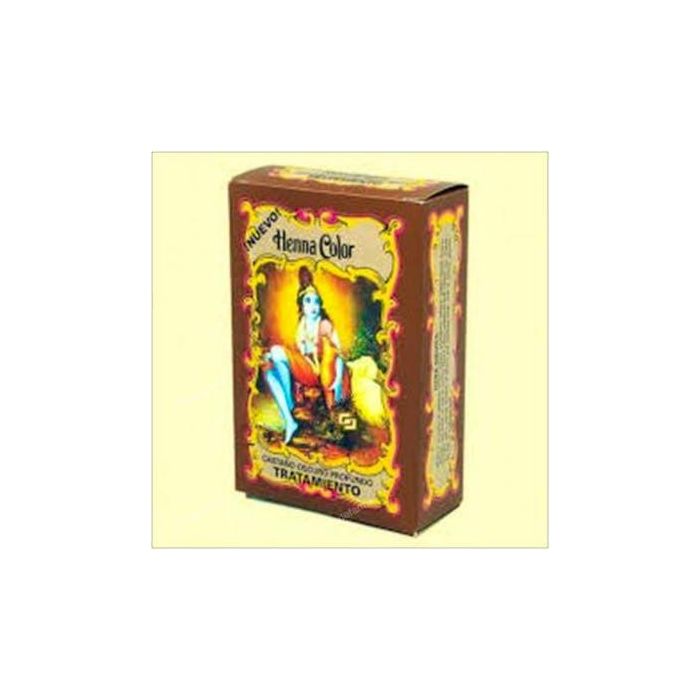 RADHE SHYAM Henna en Polvo Castaño Oscuro Profundo 100g – Tinte Natural Vegano sin Amoniaco ni PPD para Cabello
