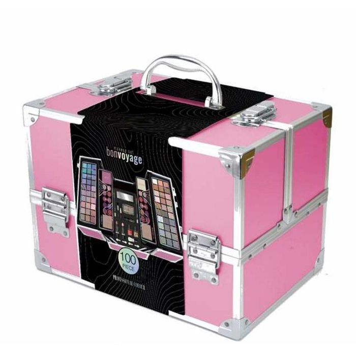 Markwins Maletín Maquillaje Profesional Metálico Rosa 100 Piezas: 60 Sombras, Gloss, Colorete. 30.4x23.4x20.6 cm, +6 Años Markwins Maletín Maquillaje Profesional Metálico Rosa 100 Piezas: 60 Sombras, Gloss, Colorete. 30.4x23.4x20.6 cm, +6 Años