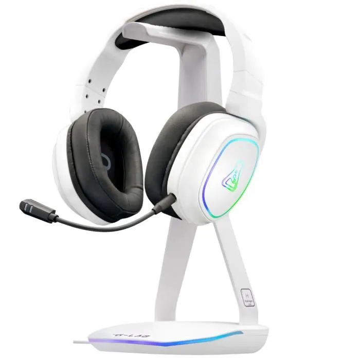 The G-Lab Soporte para Auriculares K-STAND HYDROGEN - 2 Puertos USB - Blanco - THE3760162067866 0 The G-Lab Soporte para Auriculares K-STAND HYDROGEN - 2 Puertos USB - Blanco - THE3760162067866 0
